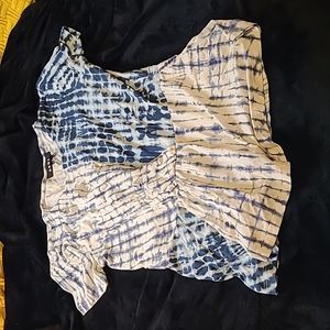 WAS $90. DKNY very soft knit faux wrap with peplum Pullover Top